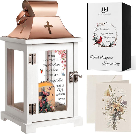 Memorial Lantern, Bereavement Sympathy Gifts for Loss of Loved One, Sympathy Lantern for Loss of Mother Father Brother Sister, Remembrance Funeral Gifts Celebration of Life