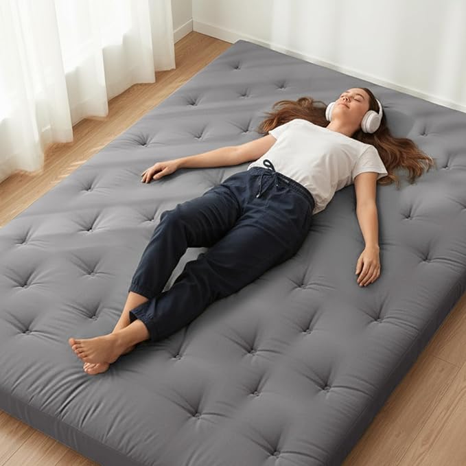 ZonLi Japanese Floor Futon Mattress Full Size 75"x 54", 100% Cotton Cover 2.5'' by Zonli