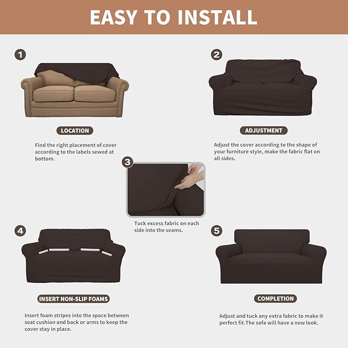 Easy-Going 100% Waterproof Chair Couch Cover, Dual Waterproof Sofa Cover - Image 5