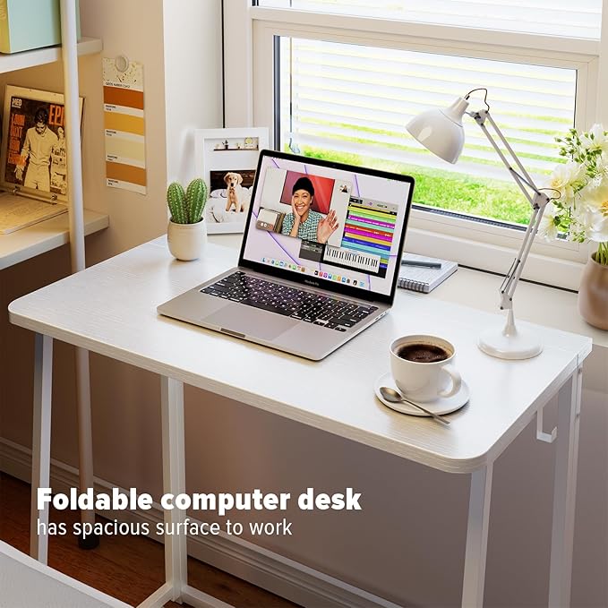 WOHOMO Folding Desk, 31.5" Small Desk - Image 3