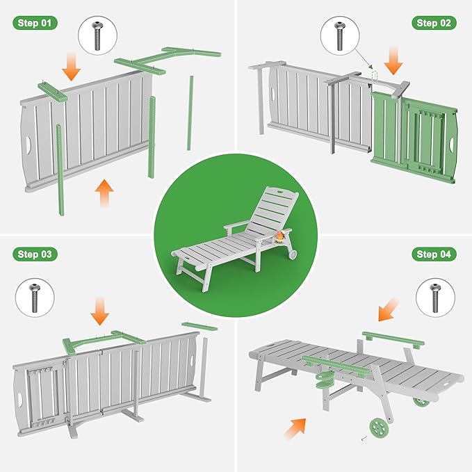 Outdoor Lounge Chair Set of 4 - Image 6