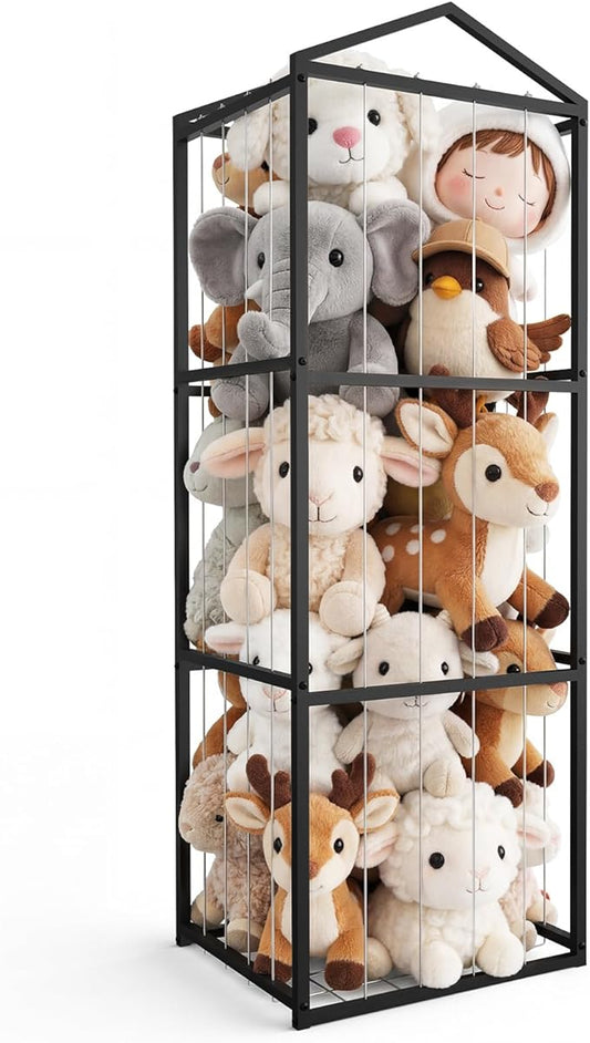 NomNest Stuffed Animal Storage Zoo, Large Metal Plushies Organizer, Heavy Duty by Unknown