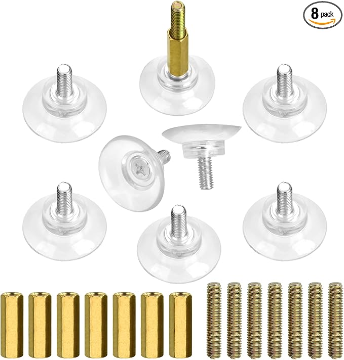 Sankoly 8 Pcs Glass Table Tops Suction Cup 1.3 Inches Strong Suction Cup by Sankoly