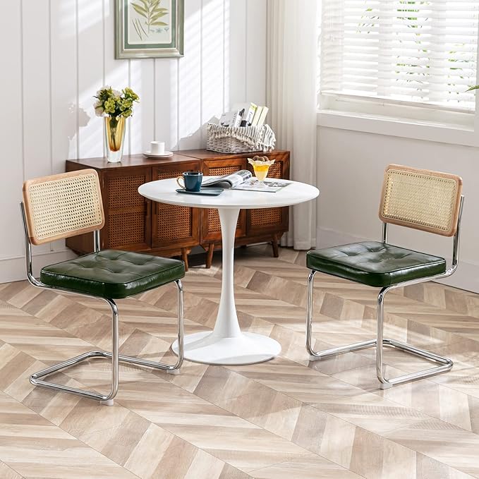 Zesthouse Natural Rattan Dining Chairs Set of 6, Modern Dining Room Chairs - Image 9