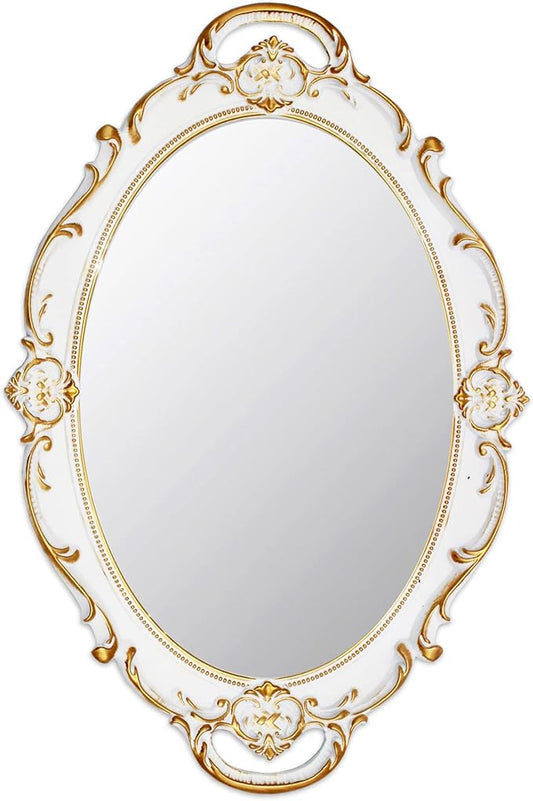 Eaoundm 14.5 x 10 inchs Oval Antique Decorative Wall Mirror Vintage Hanging by Eaoundm