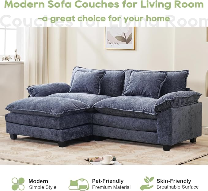 Oprisen 86" Modular Sectional Sofa, Comfy Cloud Couch Sectional Sofa - Image 7