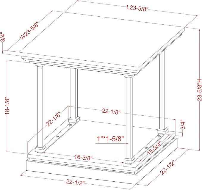 24/7 Shop at Home Ambridge Transitional Multi-Storage Wood 3-Piece Coffee Table - Image 5