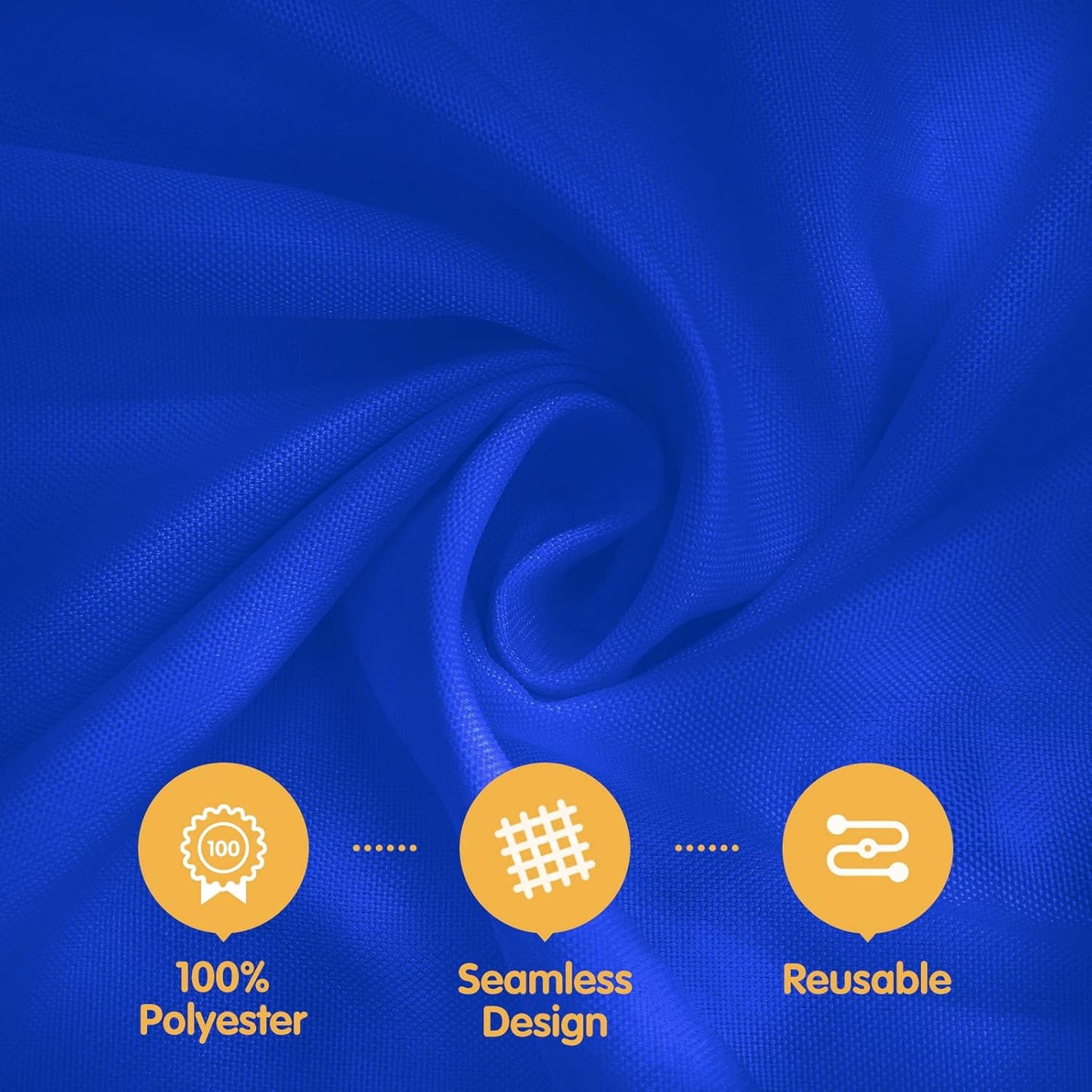 BRILLMAX 4 Pack Royal Blue Round Tablecloths 132 Inch - Circle Bulk Linen Polyester Fabric Washable Table Cloth Cover for Wedding Reception Banquet Birthday Party Buffet Restaurant