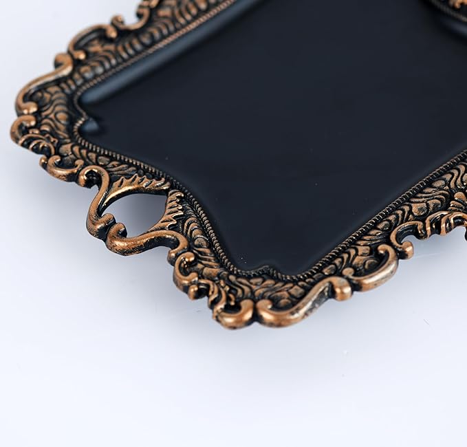 Funly mee 8 x 7 inches Antique Trinket Dish Vintage Jewelry Tray, Ring Holder - Image 5