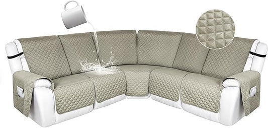 HDCAXKJ 100% Waterproof Reclining Sectional Couch Covers L Shape Recliner Sofa by HDCAXKJ