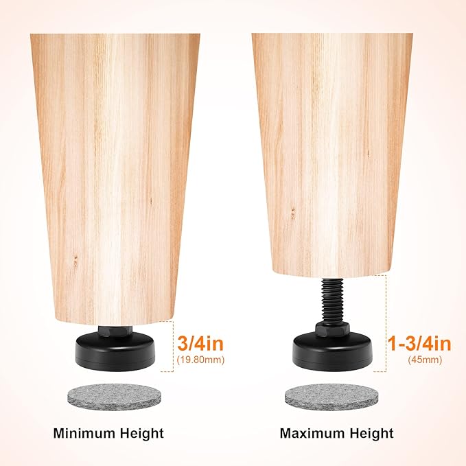 NANMOTUE Leveling Feet, Adjustable Furniture Levelers - Image 4
