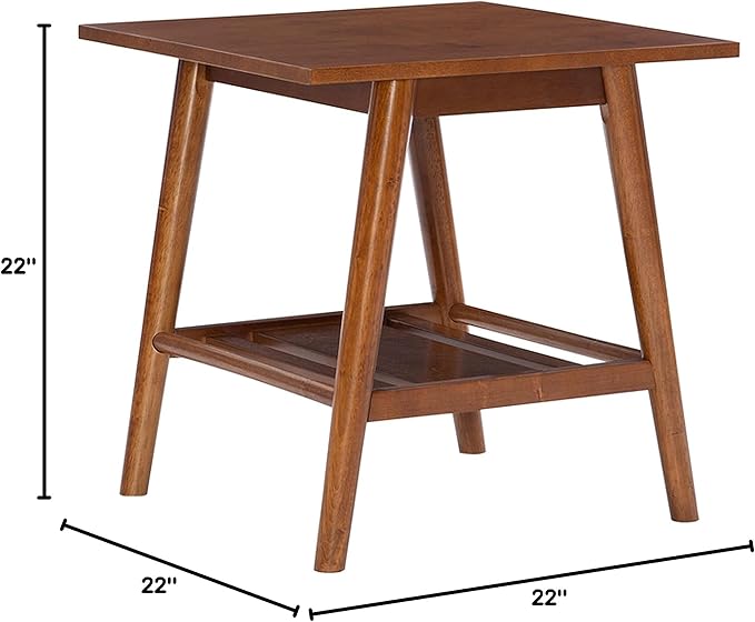 Linon Melissa Mid-Century Walnut End Table - Image 14