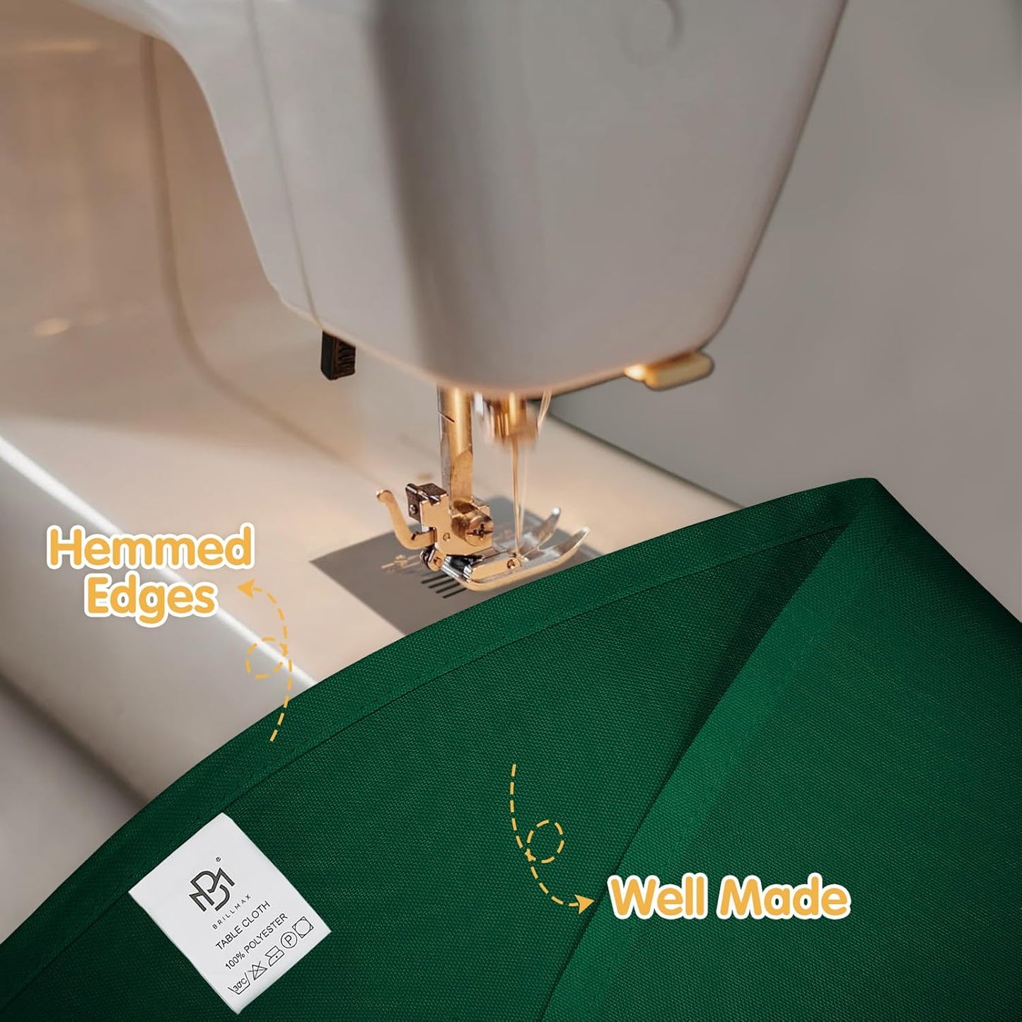 BRILLMAX 6 Pack Hunter Green Round Tablecloths 120 Inch - Circle Bulk Linen Polyester Fabric Washable Table Cloth Cover for Wedding Reception Banquet Birthday Party Buffet Restaurant