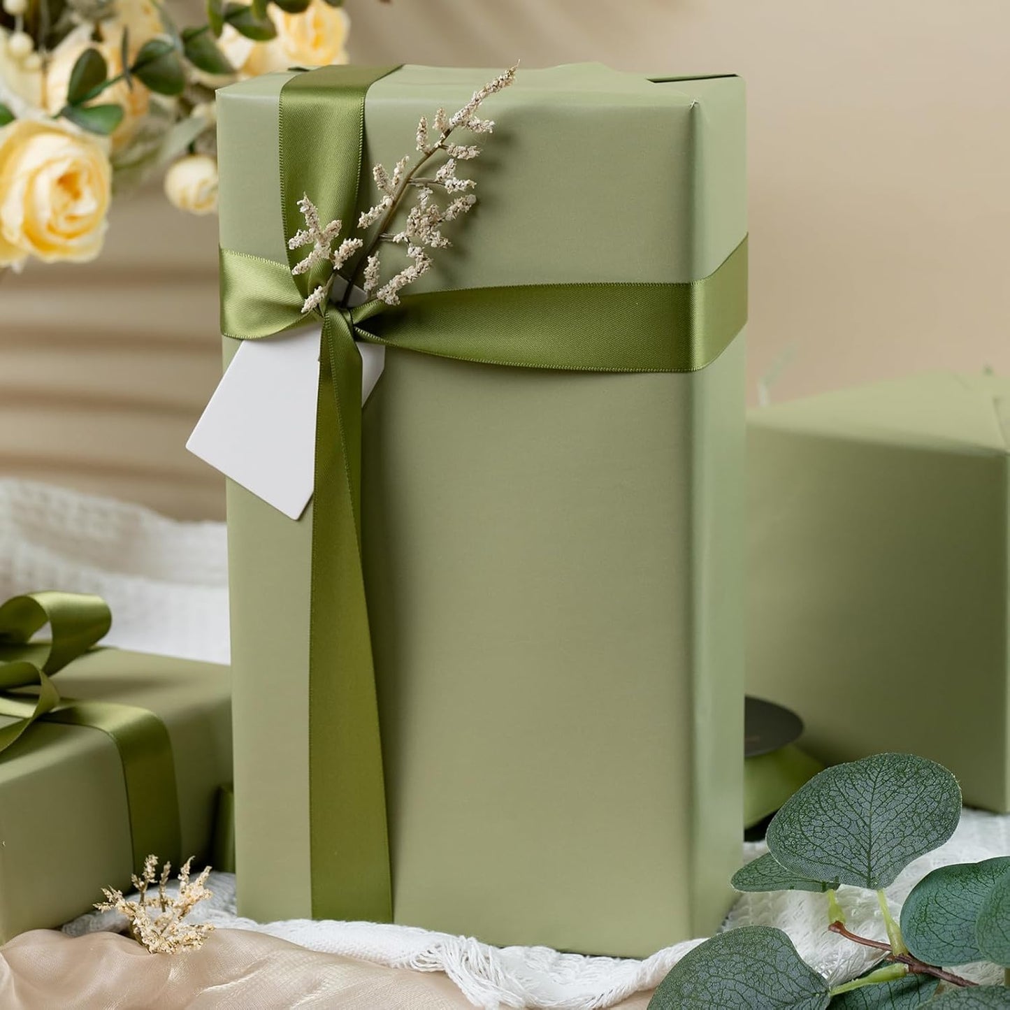 Garbendy Gift Wrapping Paper Roll-Solid Color Pearly-Lustre Paper,Perfect for Wedding, Valentine's Day,Birthday, Christmas,Baby Shower, Party - 17 Inch X 33 Feet