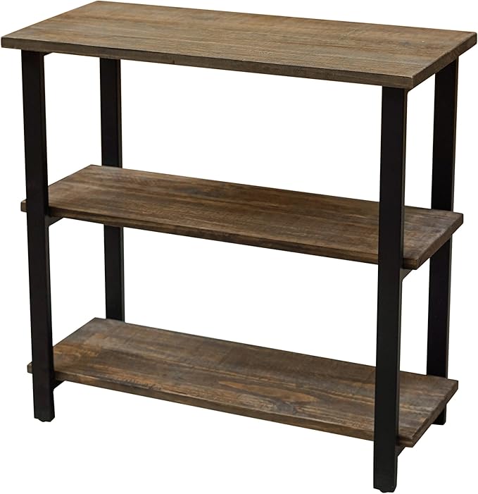 Alaterre Furniture Pomona Living Room 3-Tier Solid Wood Under-Window Bookshelf - Image 9