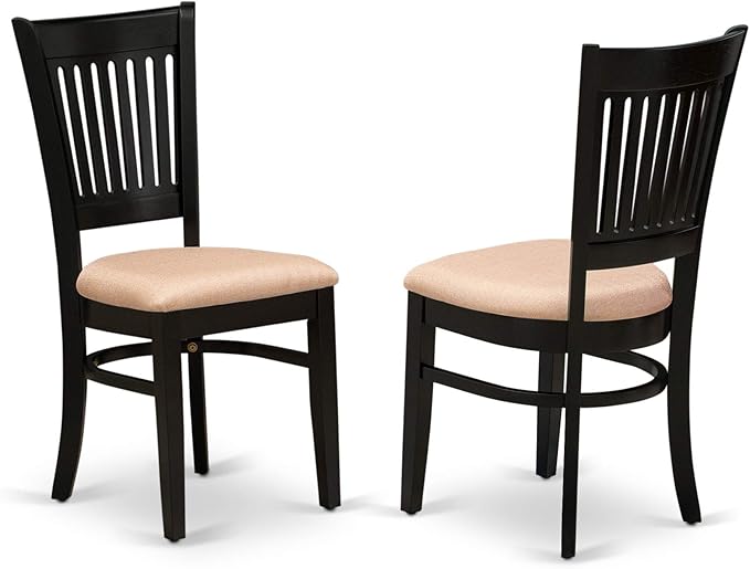 East West Furniture ANVA5-BLK-C 5 Piece Dining Room Furniture Set Includes a - Image 4