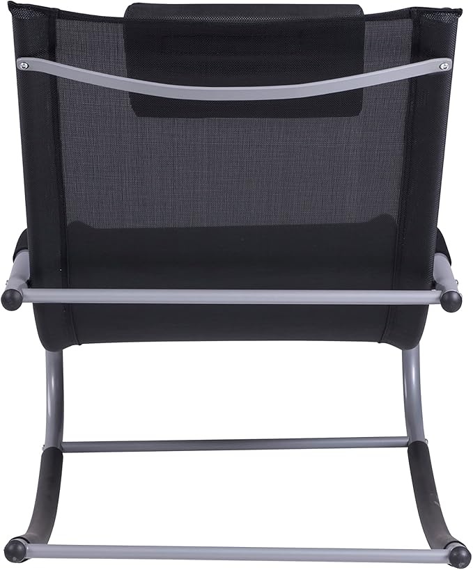 Outsunny Zero Gravity Rocking Chair Outdoor Chaise Lounge Chair Recliner Rocker - Image 8