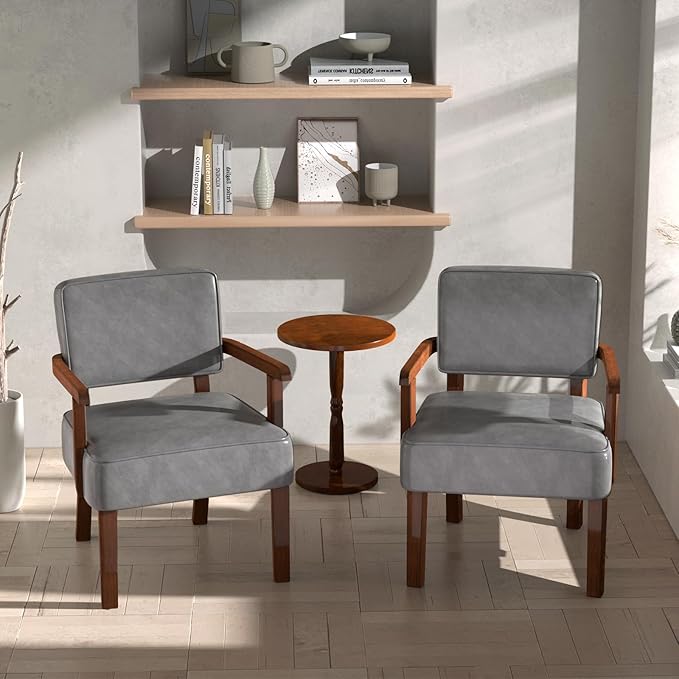 FAGAGA Accent Chair, PU Leather Oversized Living Room Chairs - Image 9