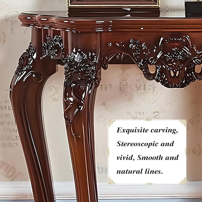 Vintage French Console Table, Wood Entryway Table - Image 4