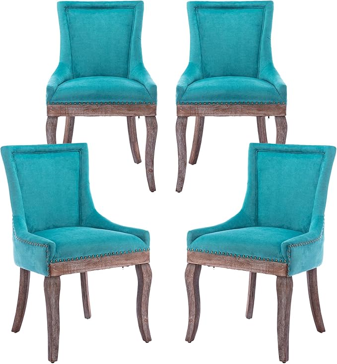 Modern Dining Chairs Set of 4, High Back Dining Chairs Side Chairs by MZDOO