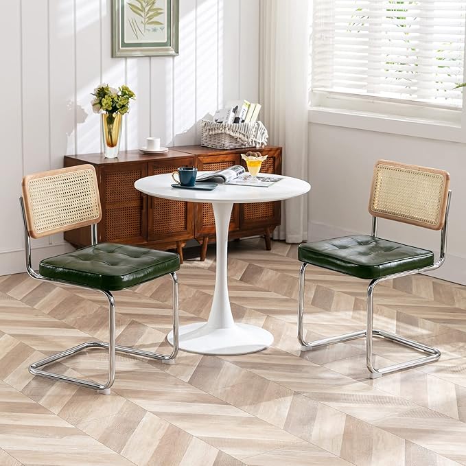Zesthouse Natural Rattan Dining Chairs Set of 4, Modern Dining Room Chairs - Image 7
