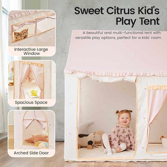 Tiny Land Kids Tent with Mat, Kids Play Tent - Image 2