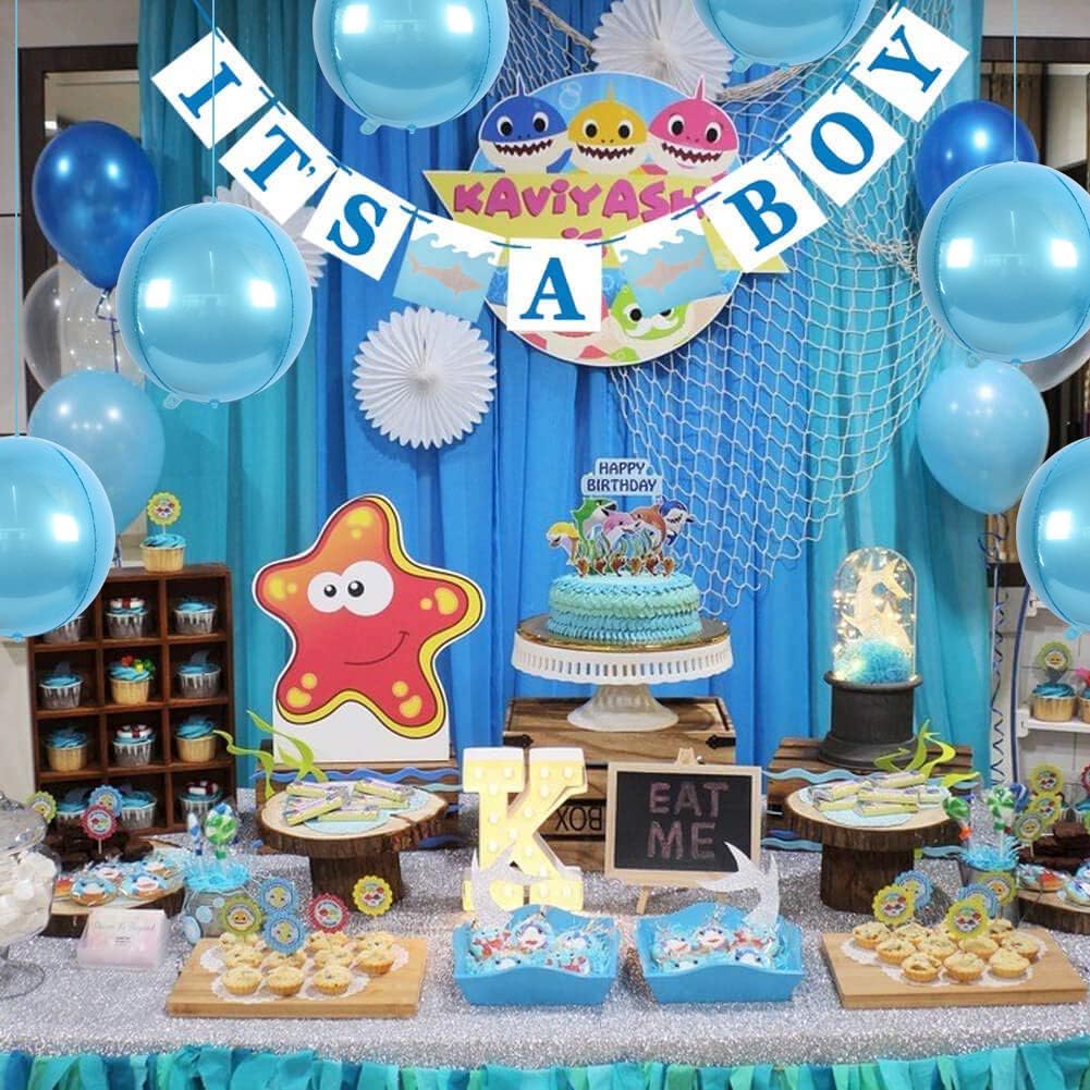 10 pcs Light Blue 4D balloon, 10 inch Foil Mylar Sphere Balloon for Birthday Party,Wedding,Valentine's Day, Christmas,Baby Shower Decoration Supplies