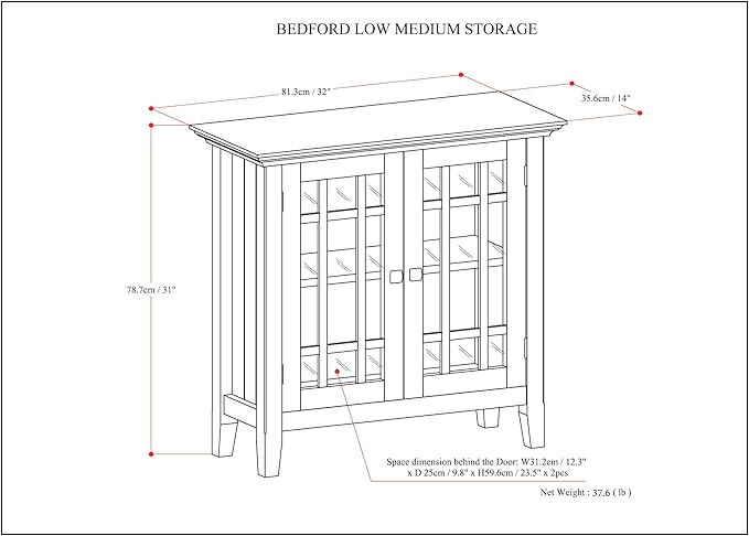 SIMPLIHOME Bedford Storage Cabinet - Image 3