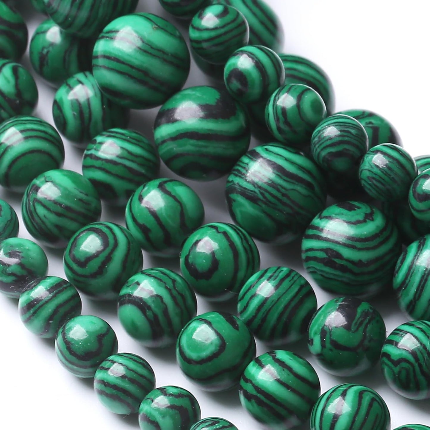 Turquoise Stone Beads Gemstone Round Crystal Energy Jade Beads Stone Beads for Jewelry Making DIY Bracelet Necklace Jewelry Making 1 Strand 15.5inch 60PCS 6MM