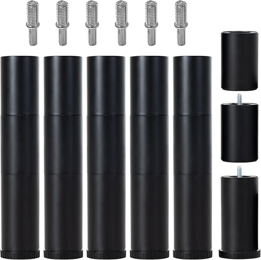 12 Inch Bed Legs Replacement for Adjustable Bed Base Frame, 3 in 1 Screw in Legs by Skuehod