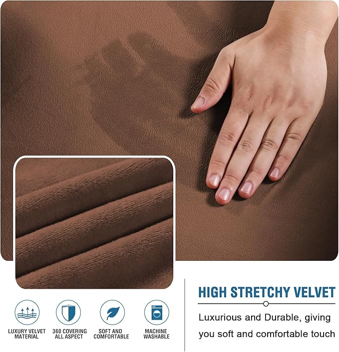 H.VERSAILTEX Real Velvet Futon Cover Armless Sofa Covers Sofa Bed Covers - Image 3