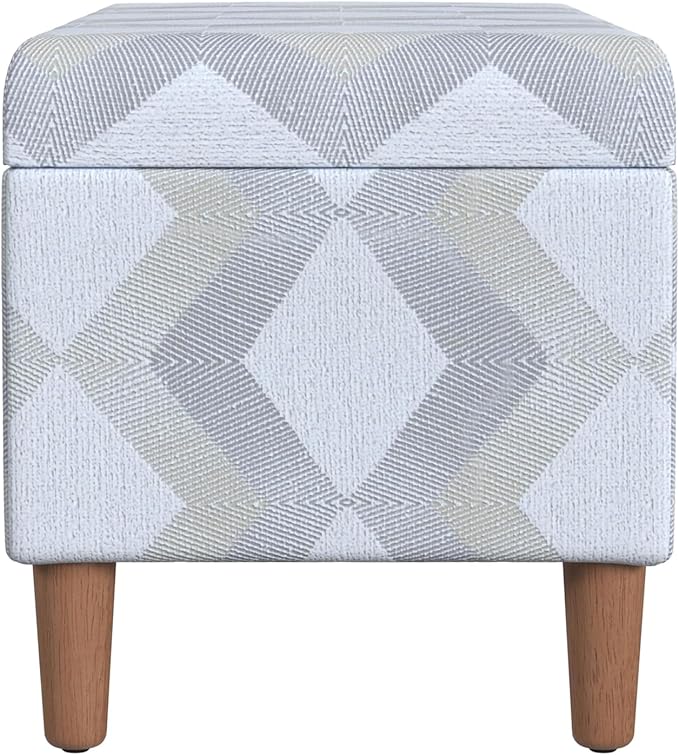 HomePop Malmo Decorative Storage Bench -Natural Woven Geo - Image 7