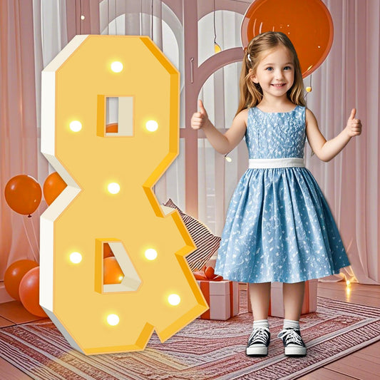 3FT Marquee Light Up Letters Sign &, Big Mosaic Balloon Frame Letter for Party, 3 Feet Tall Giant Letter Sign for Balloons Birthday Anniversary Engagement Wedding Decorations