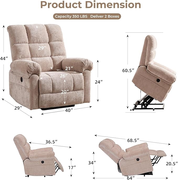 Oversized Power Lift Recliner Chair - Image 2