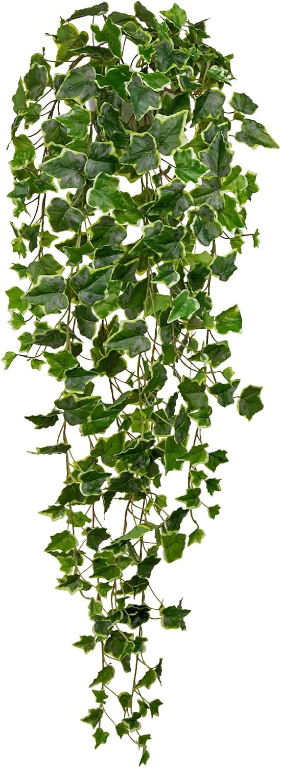 Hollyone Artificial Hanging Plants Wall Potted 47.2" Fake Ivy Vine Faux Ivy Leaves Hanging Greenery Plants for Wall Home Bedroom Indoors Outdoors Garden Patio Decor