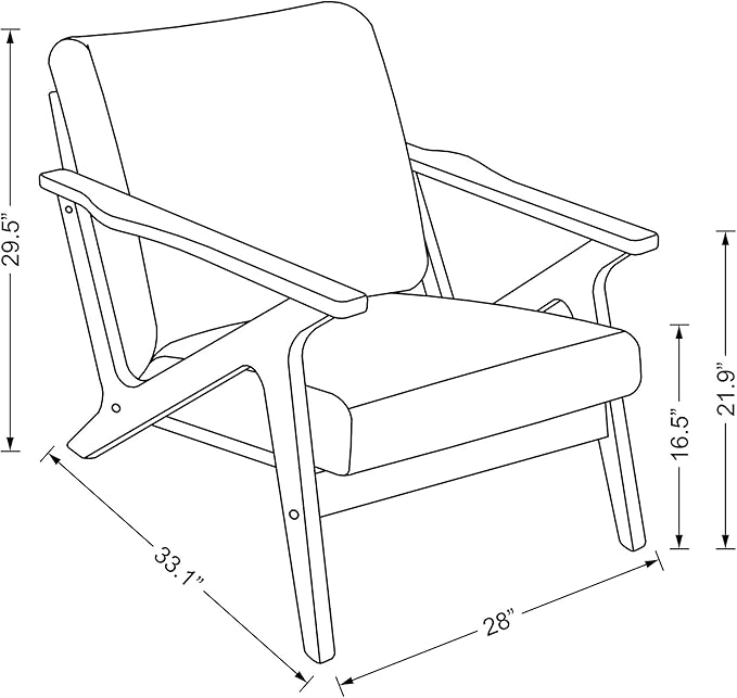 Zola Mid Century Modern Accent Chair Arm Chair, Living Room Furniture, - Image 2