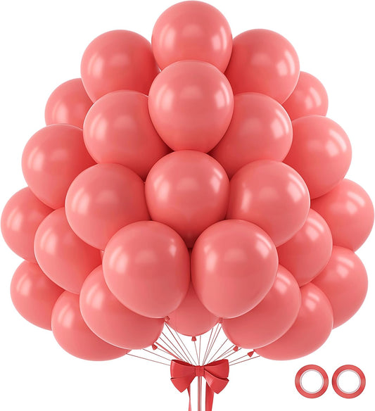 110pcs Retro Pink Balloons 12 Inch Pink Latex Balloon Arch Kit for Birthday Baby Shower Anniversary Graduation Wedding Party Decorations