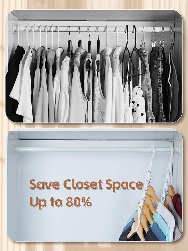 HOUSE DAY Closet Organizers and Storage, 8 Pack Magic Hangers Space Saving - Image 3