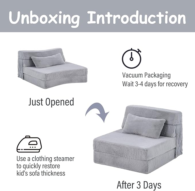 Tiita Convertible Folding Kids Sofa Bed - Image 8