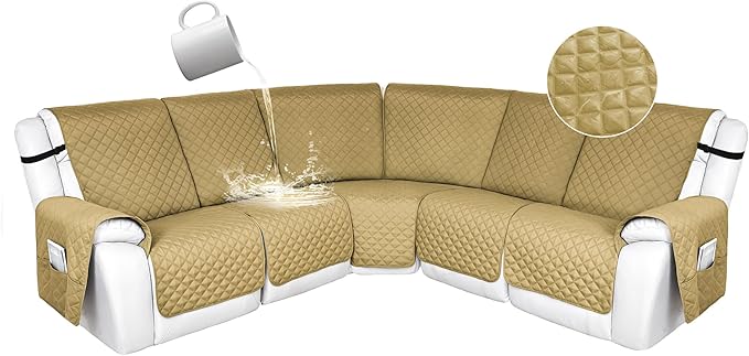 HDCAXKJ 100% Waterproof Reclining Sectional Couch Covers L Shape Recliner Sofa by HDCAXKJ