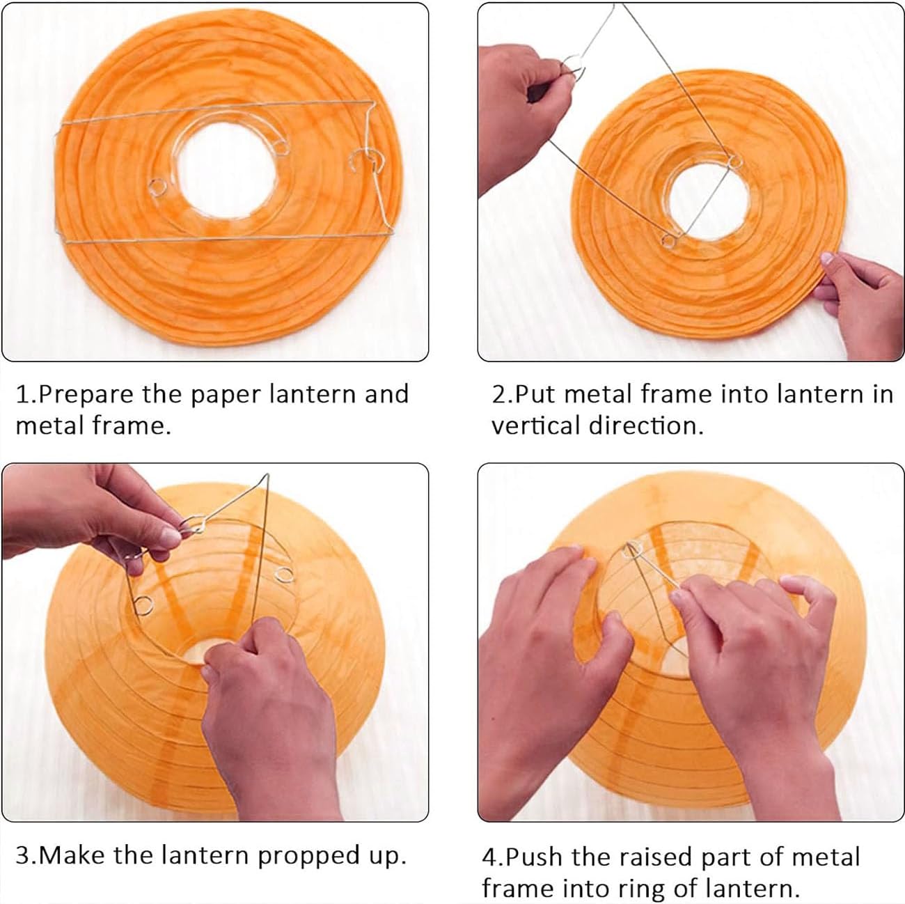 12pcs Orange and Blue Paper Lanterns,Hanging Paper Lanterns for Bridal Shower Rustic Boho Birthday Wedding Home Decor Party Decoration