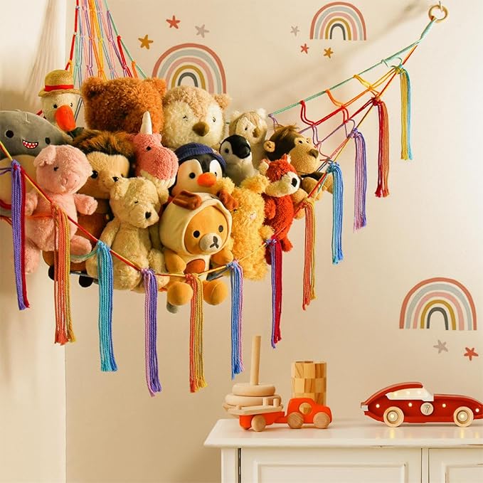 mirolam Stuffed Animal Hammock Corner Storage Net Cute Preppy Trendy Stuff Gifts - Image 2