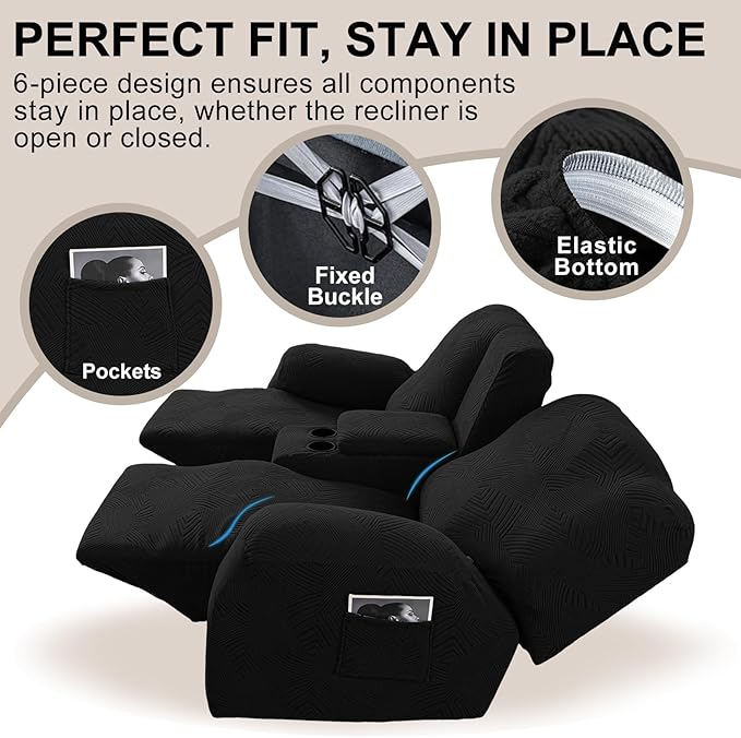 6-Piece Recliner Loveseat Covers - Image 4