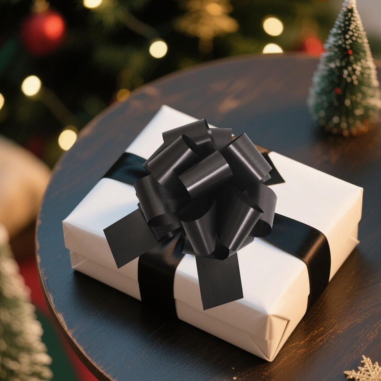 6 Pcs 6 Inch Black Pull Bows, Perfect for Gift Wrapping, Gift Wrapping Baskets Wedding Christmas Party Decorations, Crafts – Quality Pull Bows for Gifts and Decorations