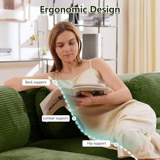 Boneless Sectional Couch, No Assembly Required, 152.7” U Shaped Modular Cloud - Image 4
