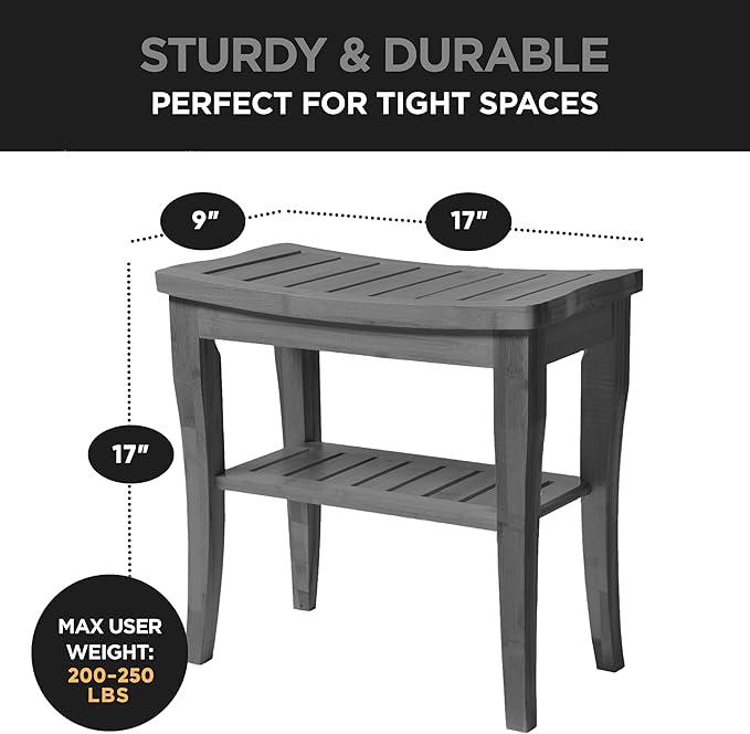 Grey Shower Bench - Image 5