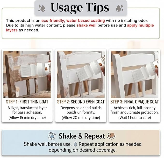 White Paint, Touch-Up Paint for Furniture, Metal No Sanding, Fast Drying - Image 3