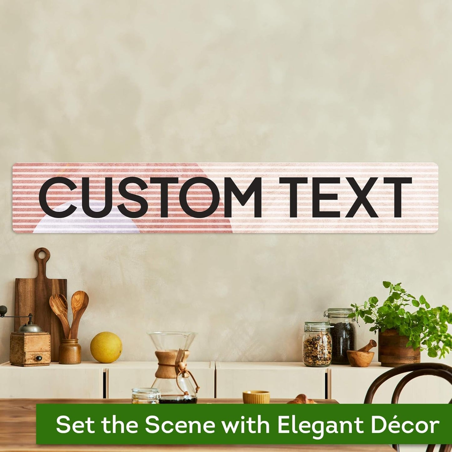 Custom Sign, Custom Street Sign, 11 Font Colors, 13 Font Styles, 4 Hole Options, 22 Sizes, 6x36 Inches, Rust Free DiBound, Fade Resistant, Made in USA by My Sign Center (Mid-Century Modern 1)