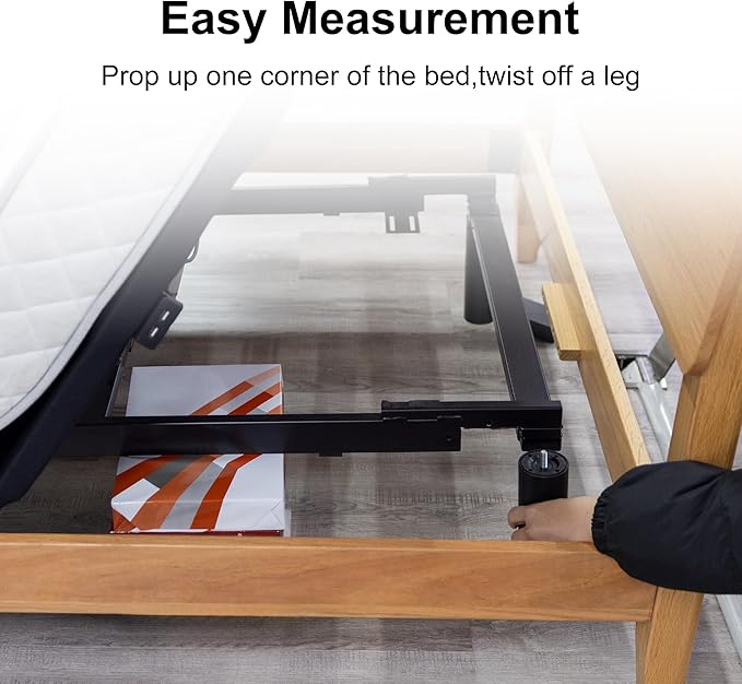 12 Inch Bed Legs Replacement for Adjustable Bed Base Frame, 3 in 1 Screw in Legs - Image 5