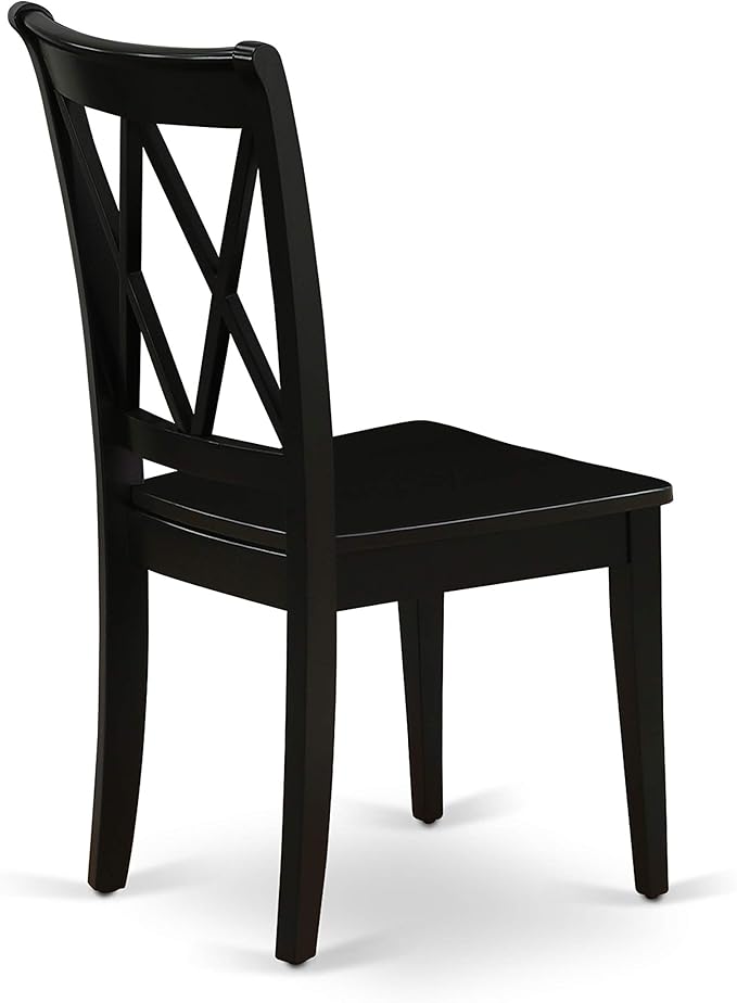 East West Furniture CLC-BLK-W Clarksville Dining Chairs - Image 7